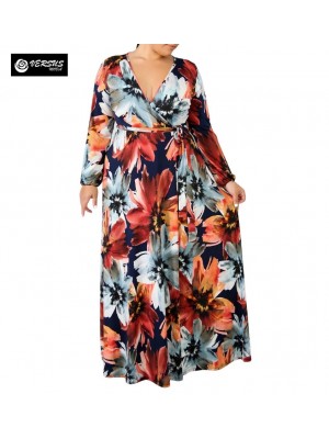 Vestito Donna Lungo Plus Taglie Grandi Woman Oversize Maxi Dress OS120013B f13